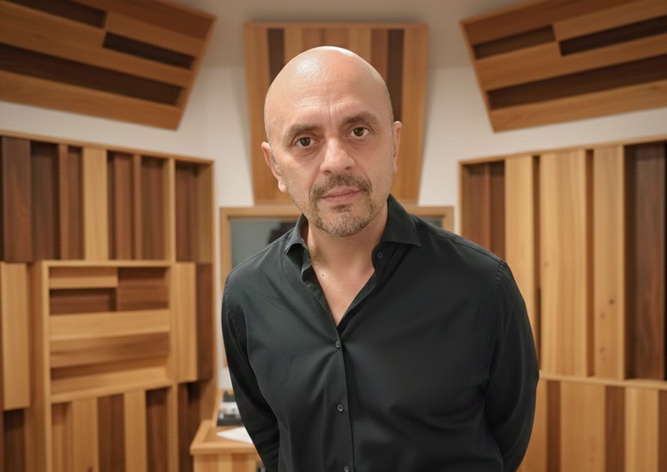 Giorgio Giardina nello studio